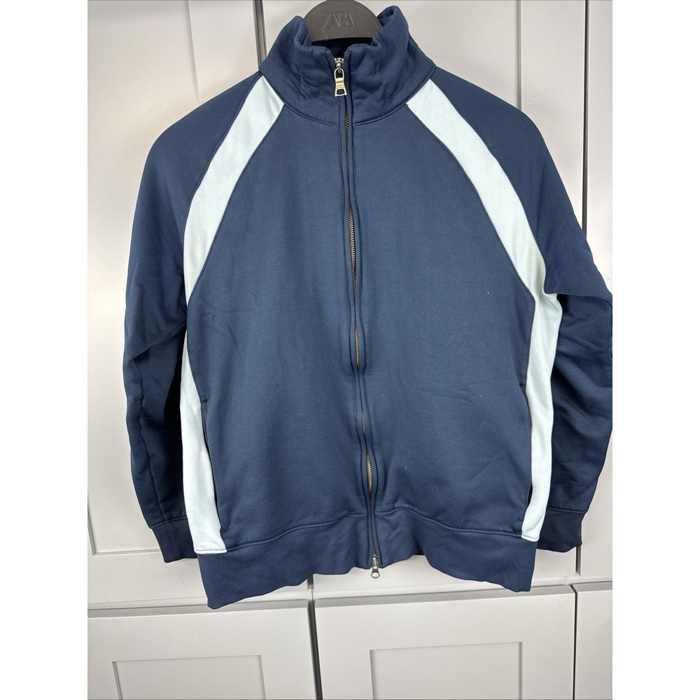 Banana Republic‎ Mens Small S Track Jacket Full Zip Two-Tone Blue 90' Streetwear